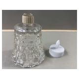 Textured Glass Candle Holder with Electronic Candle