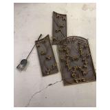Three Fireplace Screens and Shovel