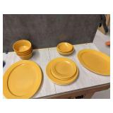 Vintage Yellow Servingware Set