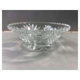 Clear Glass Bowl with Three Legs and Star Design