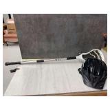 Lacrosse Stick and Helmet