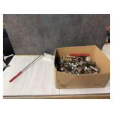 Box of Assorted Sockets and Inspection Mirror