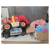 Assorted Items Including Toy Cars, Wreath and Boxed Items