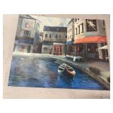 European Canal Scene Wall Art