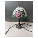 Stained Glass Rose Table Lamp