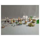 Collection of Figural Trinket Boxes and Glass Figurines