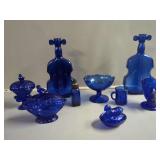 Cobalt Blue Glass Figural Collection