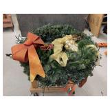 Decorated Christmas Wreath with Lights