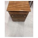 Wood 2-Drawer Nightstand