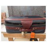 Black and Burgundy Luggage with Included Bag
