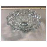 Clear Glass Diamond Cut Bowl
