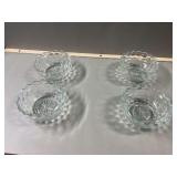 Set of Four Clear Glass Dessert Bowls