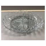 Clear Glass Divided Serving Dish