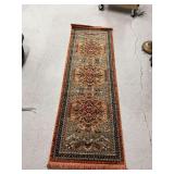 Patterned Rug with Fringe Border