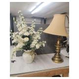 Table Lamp with Floral Arrangement