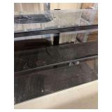Three Tier Black Glass Shelving Unit
