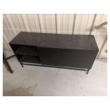 Black Media Console with Storage