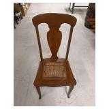 Wooden Chair with Woven Seat