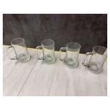 Four Glass Beer Mugs
