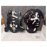 Tupac and Biggie Smalls Laser Cut Wall Art