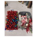 Assorted Holiday Decor in Bins