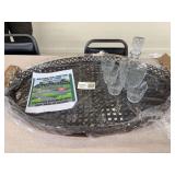Crystal Decanter Set with Tray
