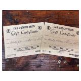 C & P II Quality Meats Gift Certificates - Total Value $50