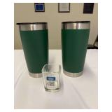 Set of 2 Black Canyon 20oz Tumblers with College Product Shot Glass