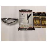 AR15 Scraper Tool, Safety Glasses, and Candleberry Fresh Cargo Air Fresheners