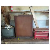 Workshop Items: Hotpoint Refrigerator, Popular Mechanics Tool Box, Sanyo TV