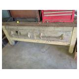 Workbench with Assorted Tools and Auto Parts