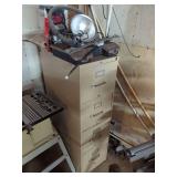 Metal Filing Cabinet and Contents