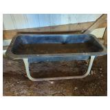 Black Plastic Tub with Metal Frame