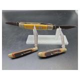 3 Pocket Knives Including Solingen and Schrade
