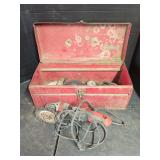 Black and Decker Grinder with Accessories and Metal Toolbox