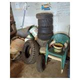 Tires, Pails and Seat