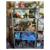 Garage Shelving Unit Contents: Tools, Hardware, Automotive and Home Repair Items