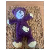 Purple Knitted Bear Lovey