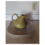 Russell Wright Steubenville Pottery Pitcher and Platter