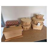 Assorted Storage Containers - Baskets, Box, and Holiday Box