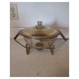 Fire King Casserole Dish with Culver Glassware Lid and Stand