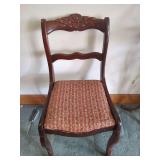 Accent Chair with Floral Carving