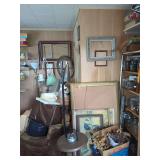 Collection of Home Items, Frames, and Jars