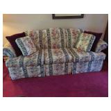 Floral Pattern Sofa with Pillows