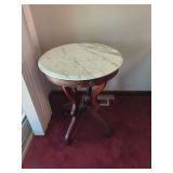 Round Marble Top Accent Table
