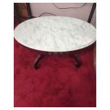 Oval Marble Top Coffee Table