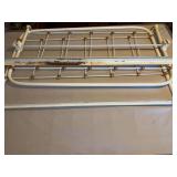 Iron Bed Frame with Gold Colored Accents