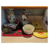 Assorted Kitchen Serving and Decorative Items