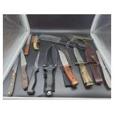 Collection of Knives and Cleaver