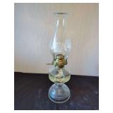Clear Glass Oil Lamp with Eagle Design